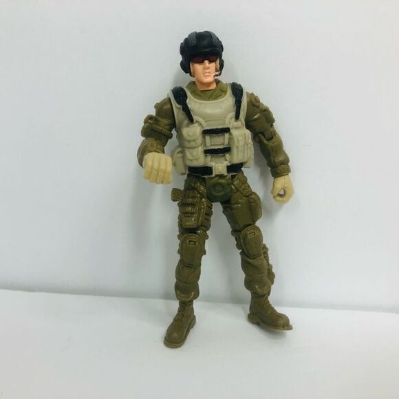 soldier action figures lot of 2 red hat black helmet army marine 4 inch pose-abl - Picture 7 of 11